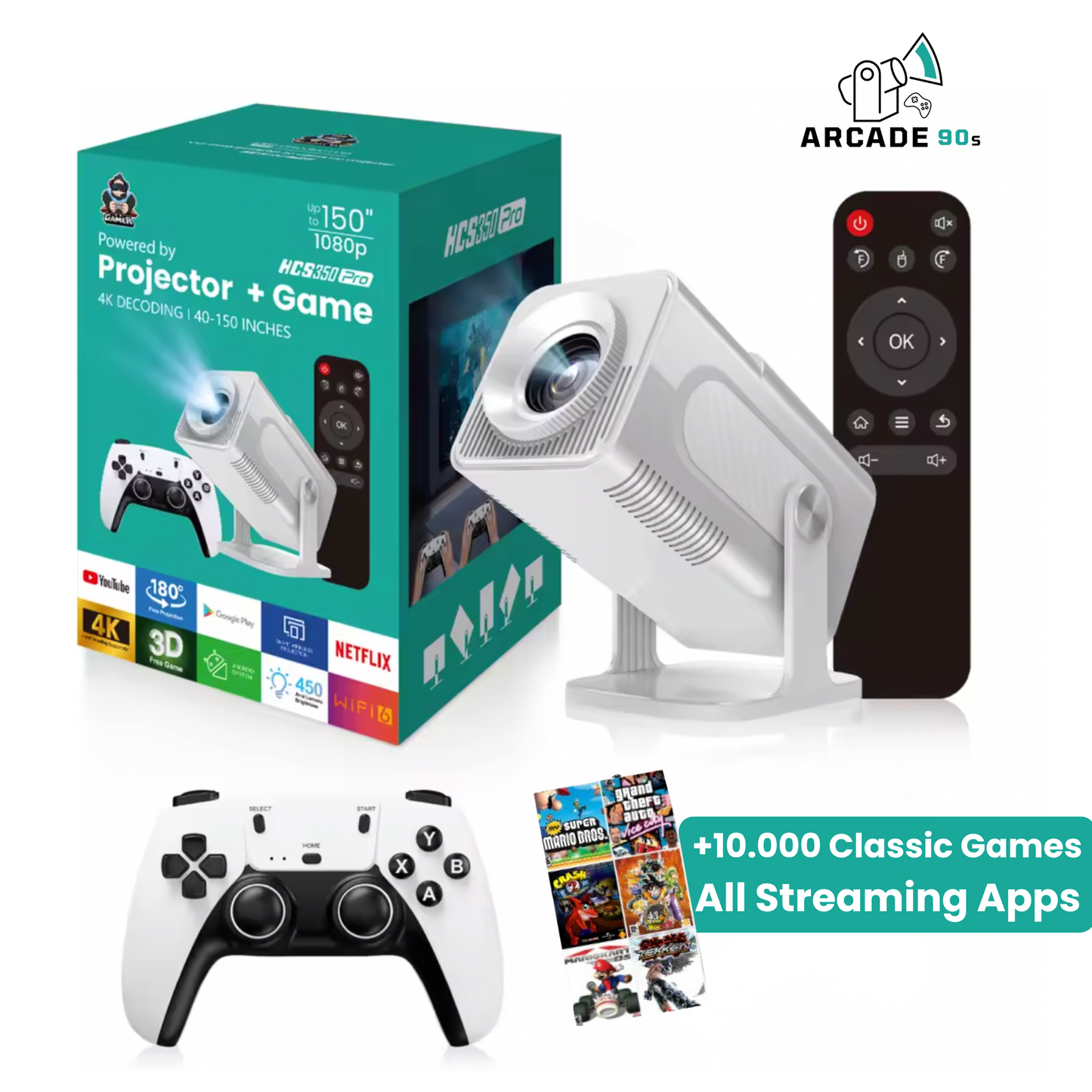 Arcade 90s™ Game Projector