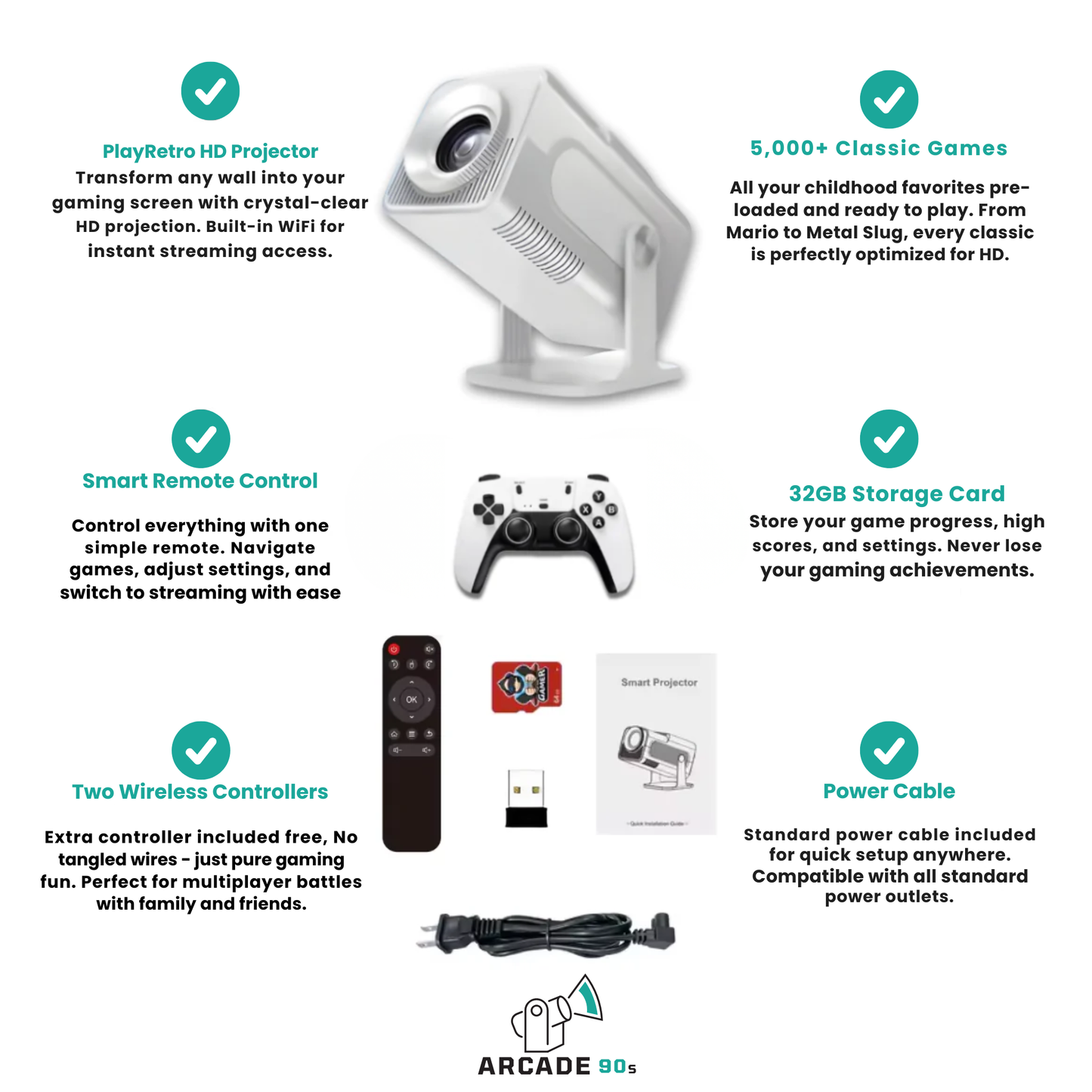 Arcade 90s™ Game Projector